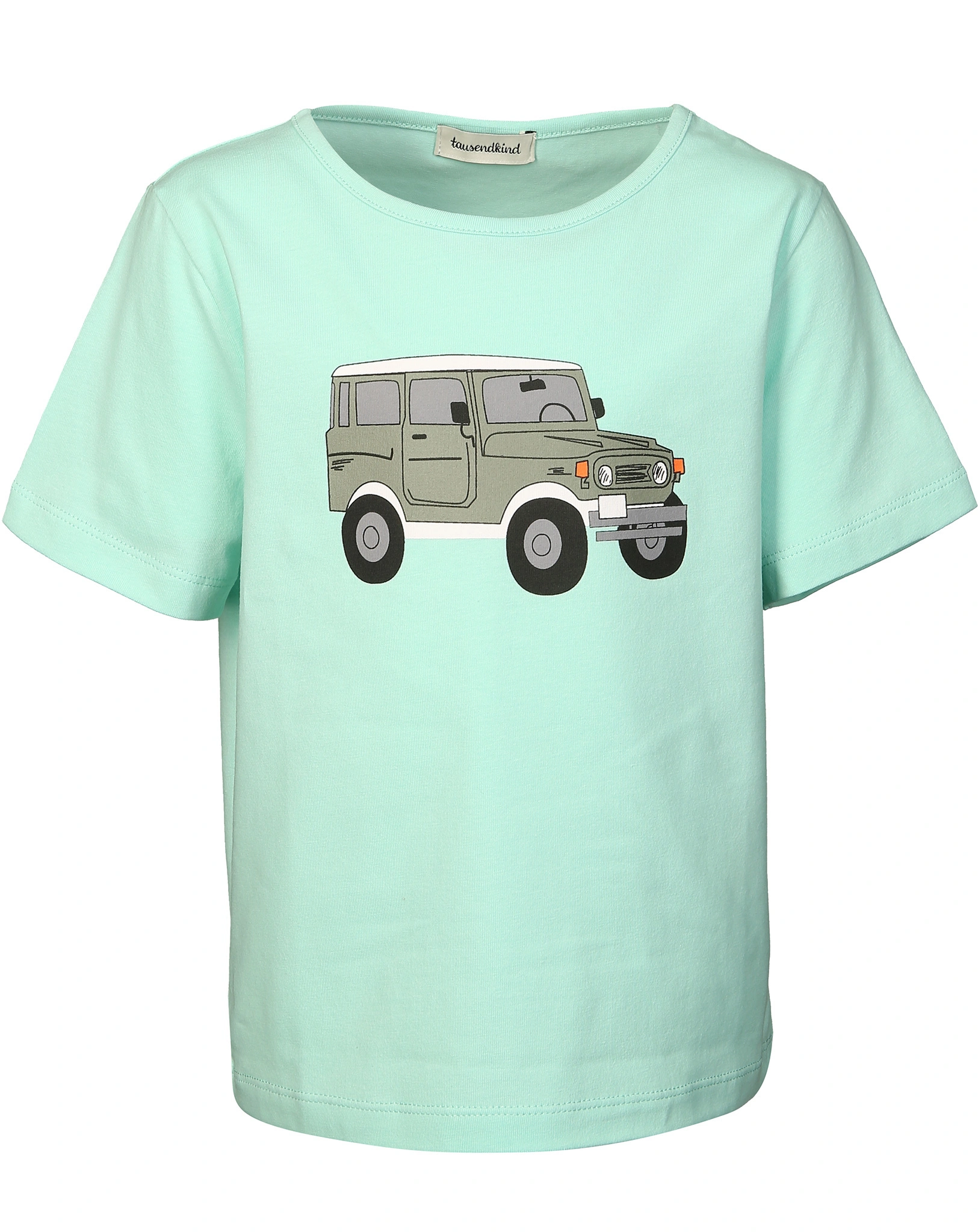 T-Shirt OFF ROAD CAR in mint solid (Größe: 92/98)