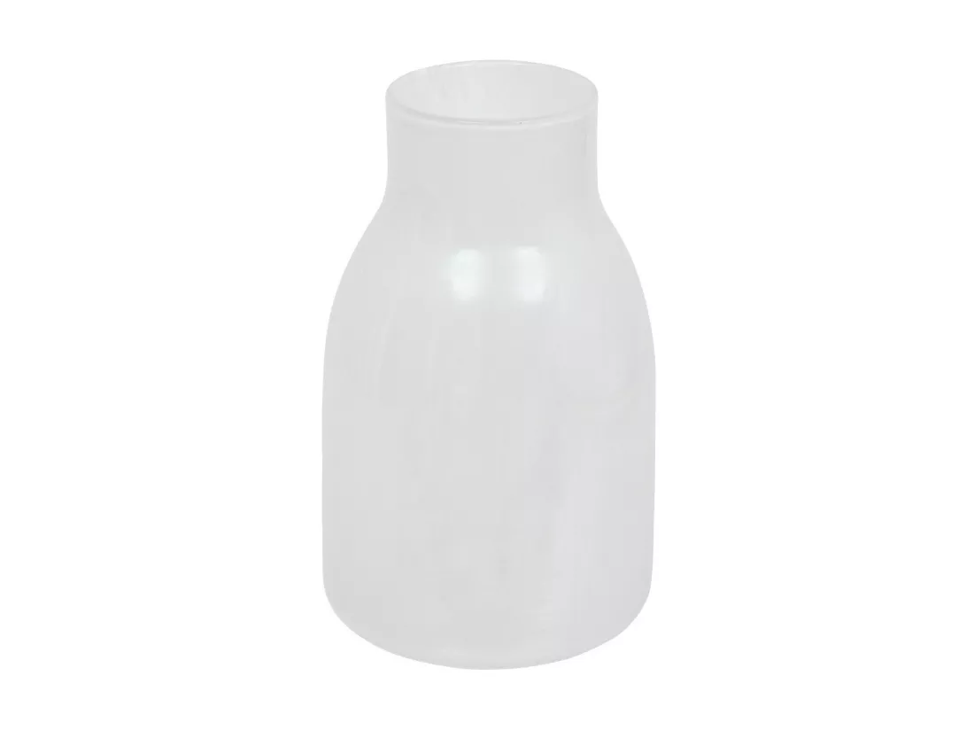 Vase en verre Blanc laiteux H 25.5 cm