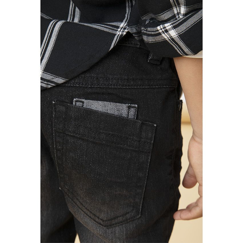 Jean slim effet used - Noir