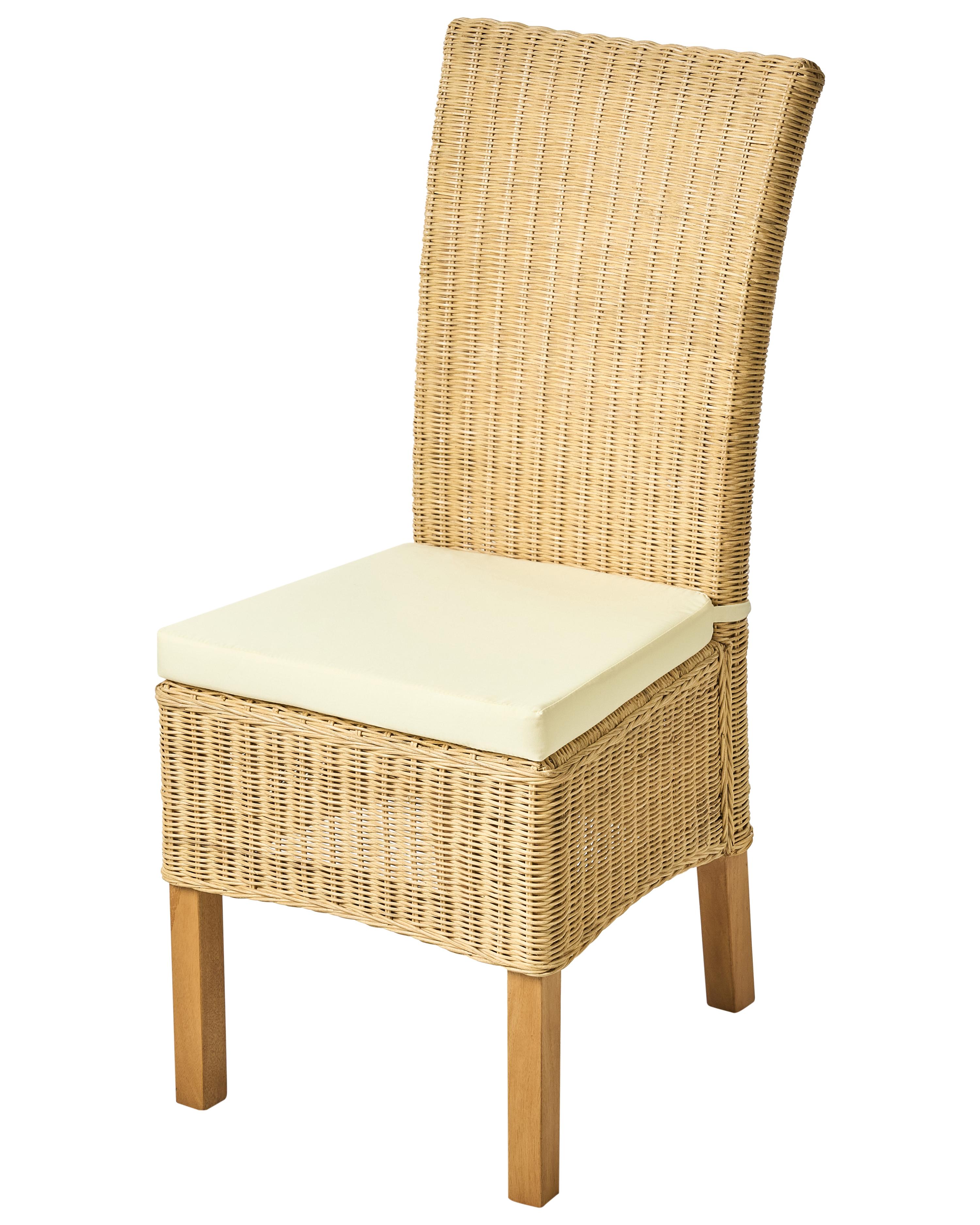 Set van 2 eetkamerstoelen ANDES Rotan Natuurlijk