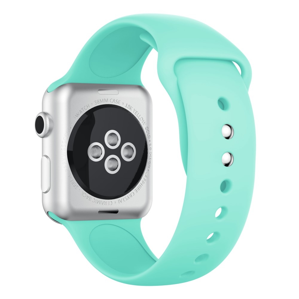 Apple Watch (42/41/40/38 mm) Silikon Sport Armband (Grösse M/L) Doppelverschluss - Türkis