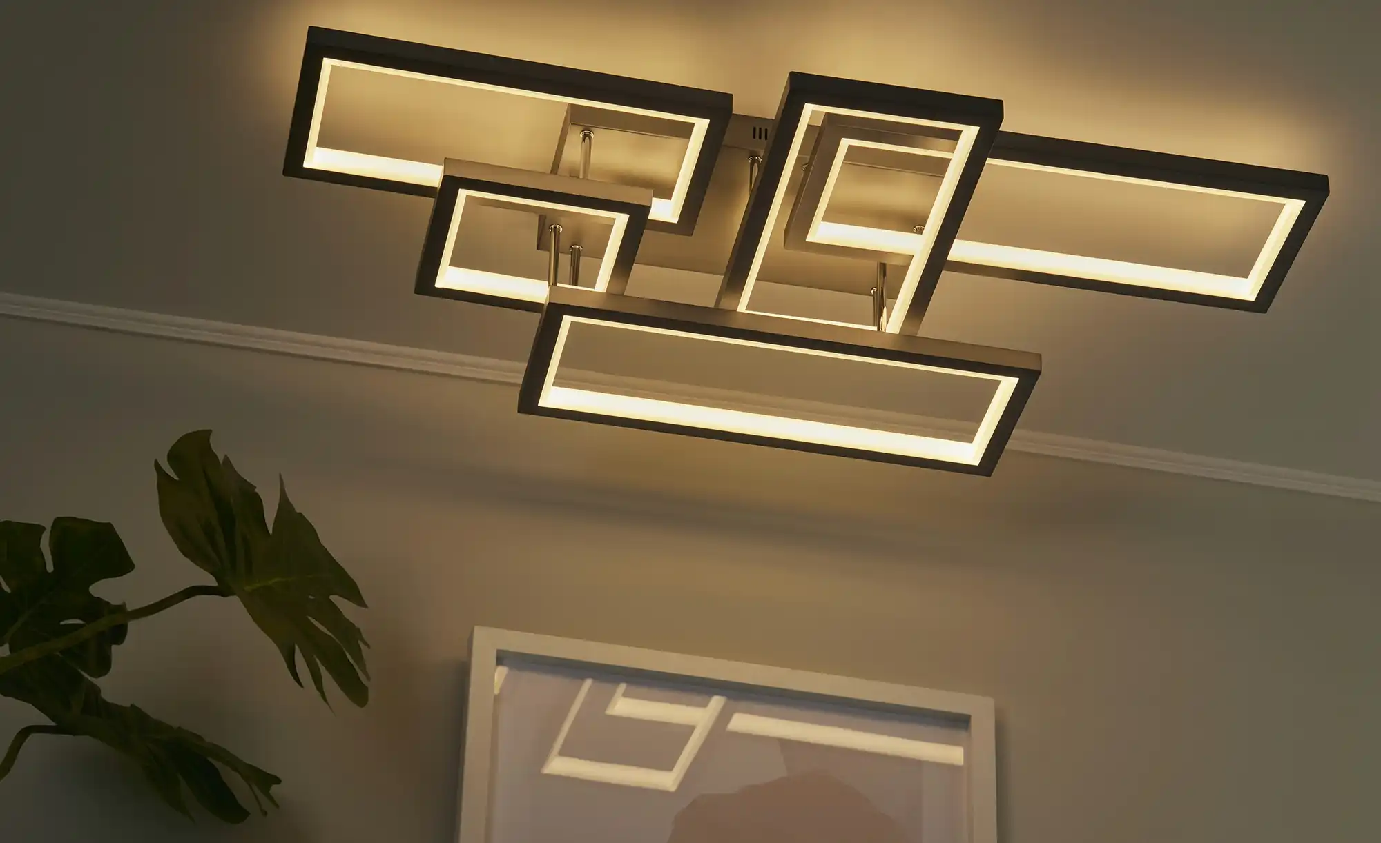 KHG LED-Deckenleuchte, geometrisch, anthrazit