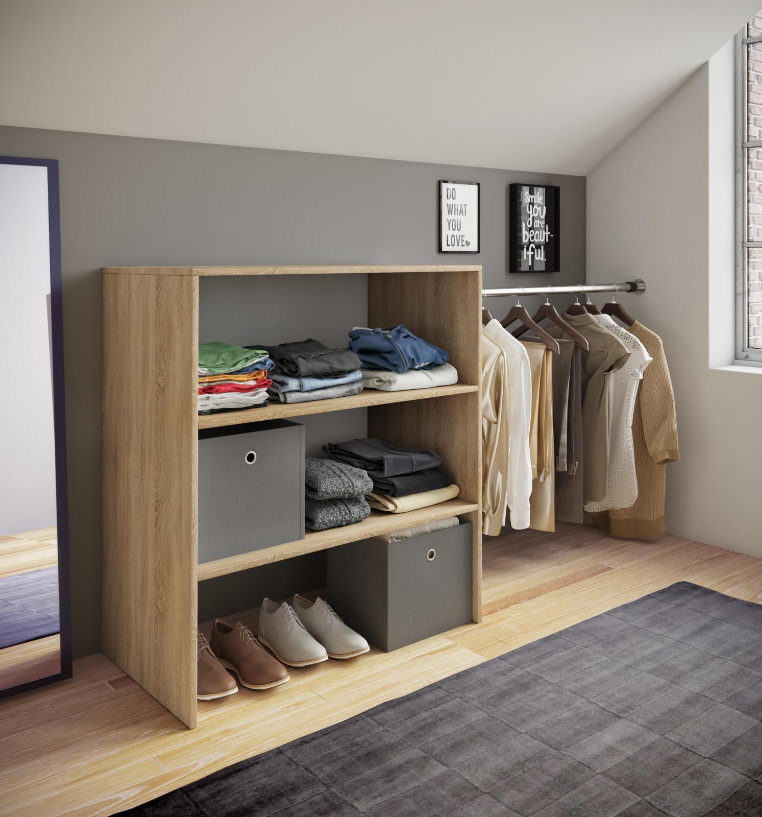 Kleiderregal DACHO - Sonoma Eiche - Holz - 100 cm