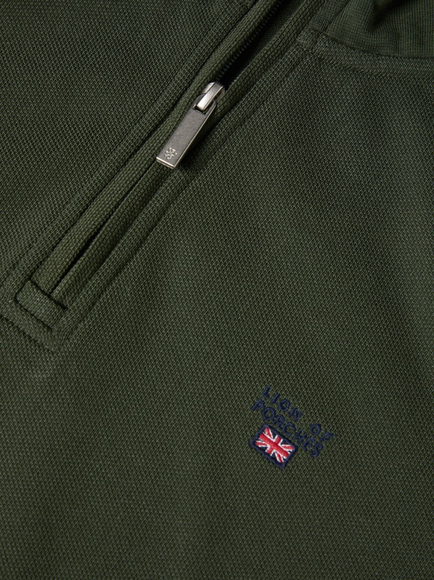 Camisola em algodão com meio fecho