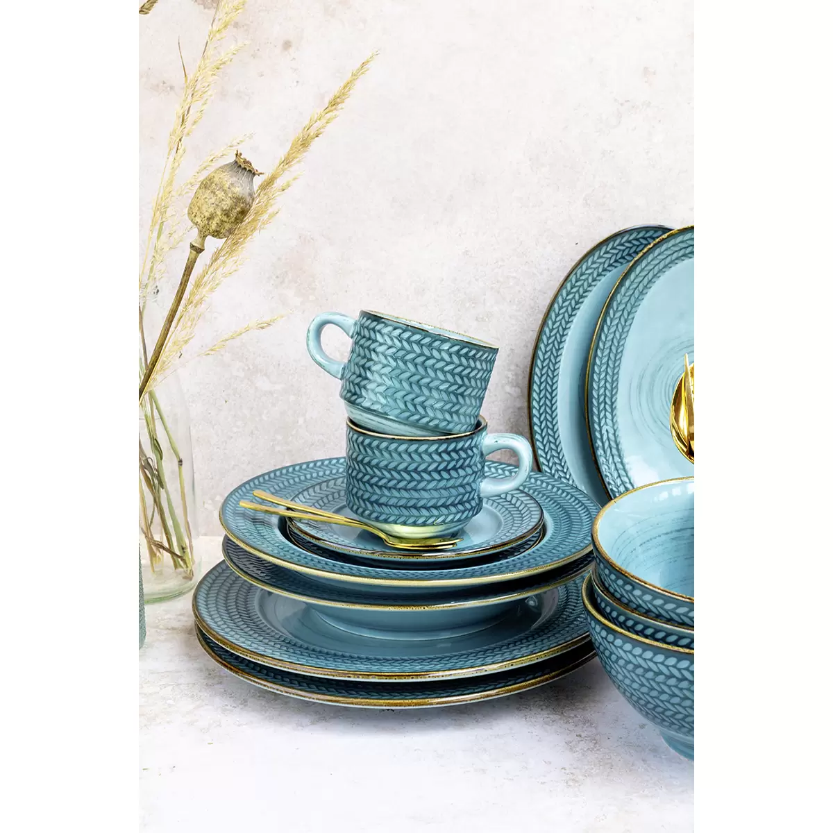 Kaffeeservice 9tlg. PROSPERO Blau
