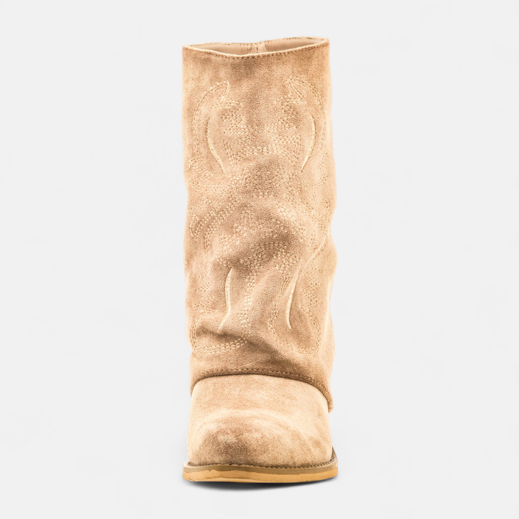 Santiags à talon Femme beige