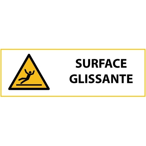 Panneau de danger - Picto Surface glissante - W011 - ISO 7010
