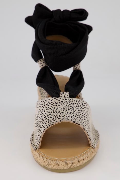 Leder-Espadrilles, Bast-Sohle, Weite-H
