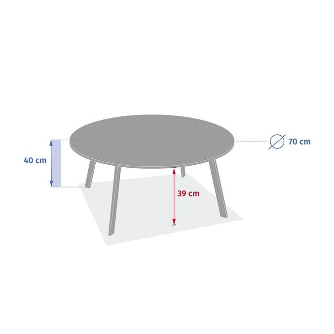 Table d'appoint de jardin rond SAONA Vert laurier
