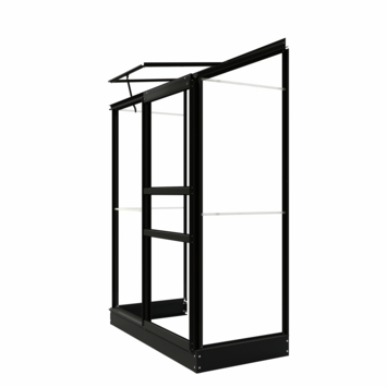 Royal Well Emma I muurkas aluminium zwart 0,91 m²