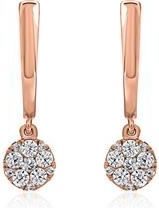Dames oorbellen in roségoud met Lab Grown diamanten
