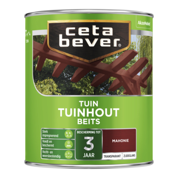 CetaBever Tuinhoutbeits zijdeglans transparant mahonie 750 ml