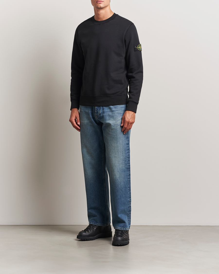 Stone Island Garment Dyed Fleece Sweatshirt Black
