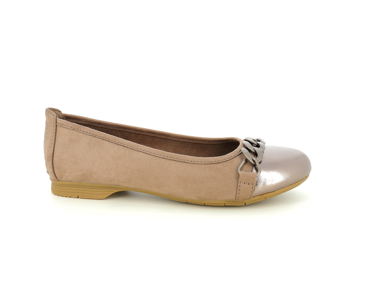 Jana  shoes-22165 Matières combinées Taupe