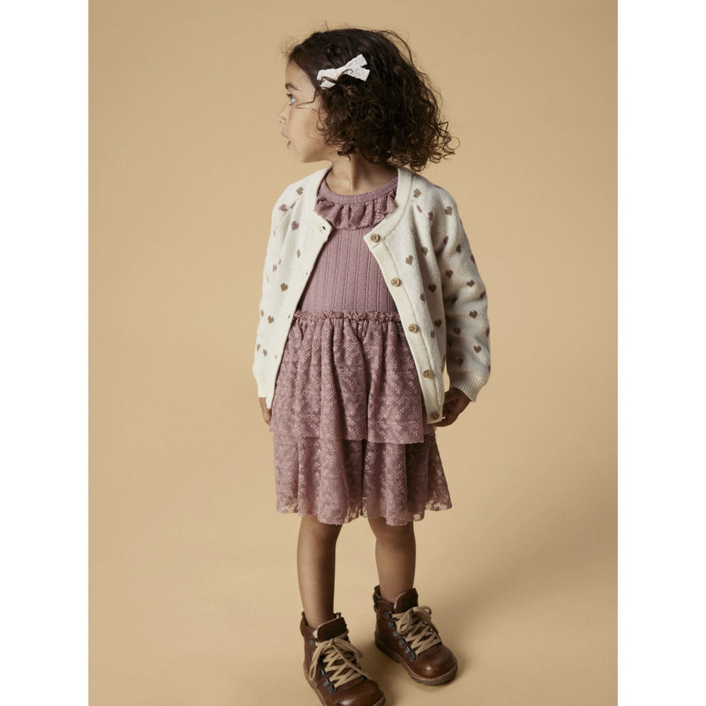 Køb Lil'Atelier Turtledove Sepia Tint Nmfsaran Ls Strik Card Heart Lil