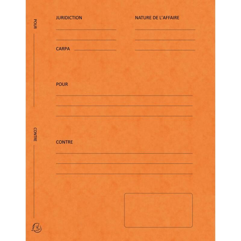 Paquet de 25 dossiers de plaidoirie Pour/Contre carte lustrée 25x32cm