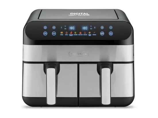 Friteuse Sans Huile Avec Deux Cuves 8 Programmes Airflow 9 De Kitchencook