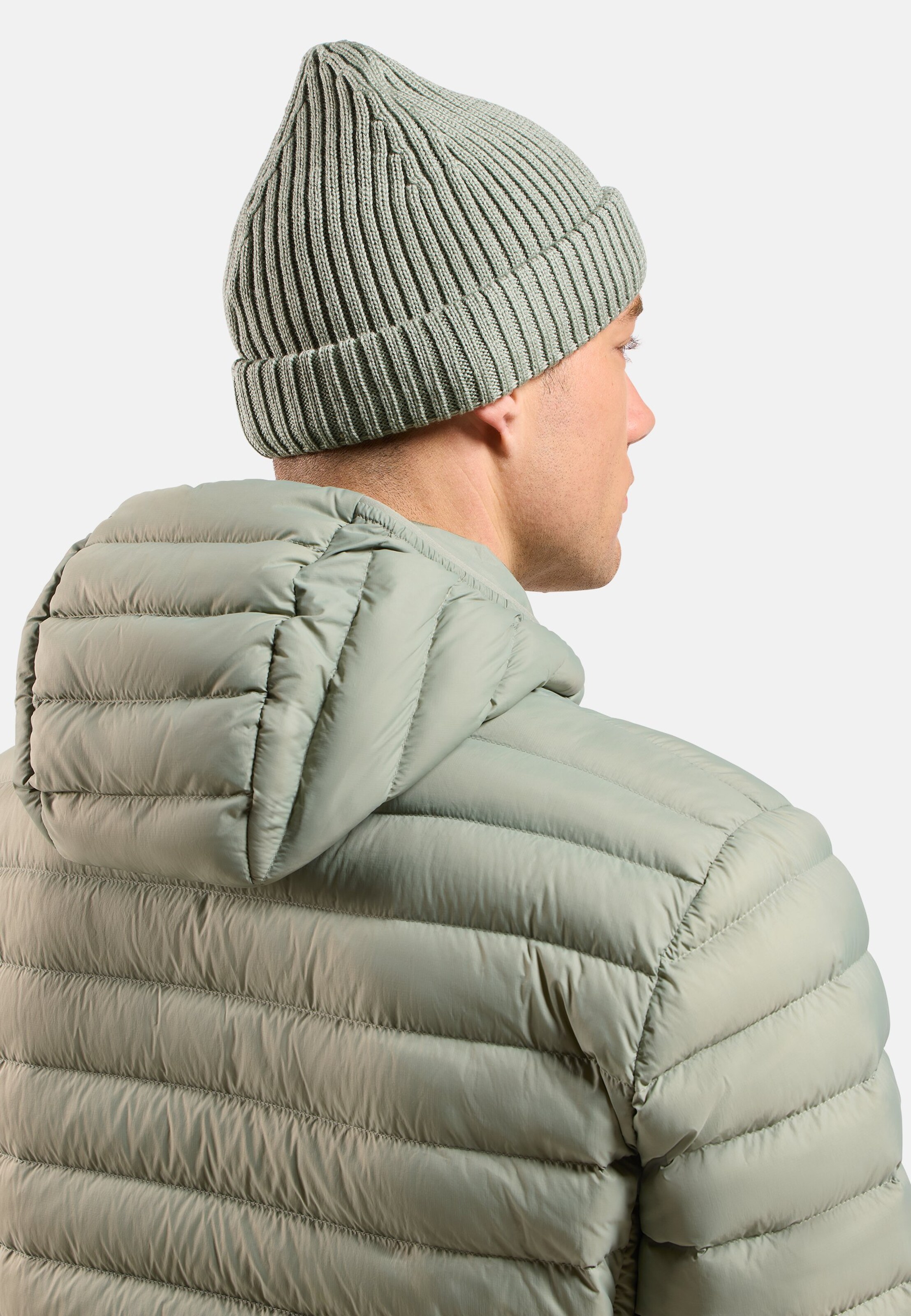 Merino Warm Strickmütze in shadow