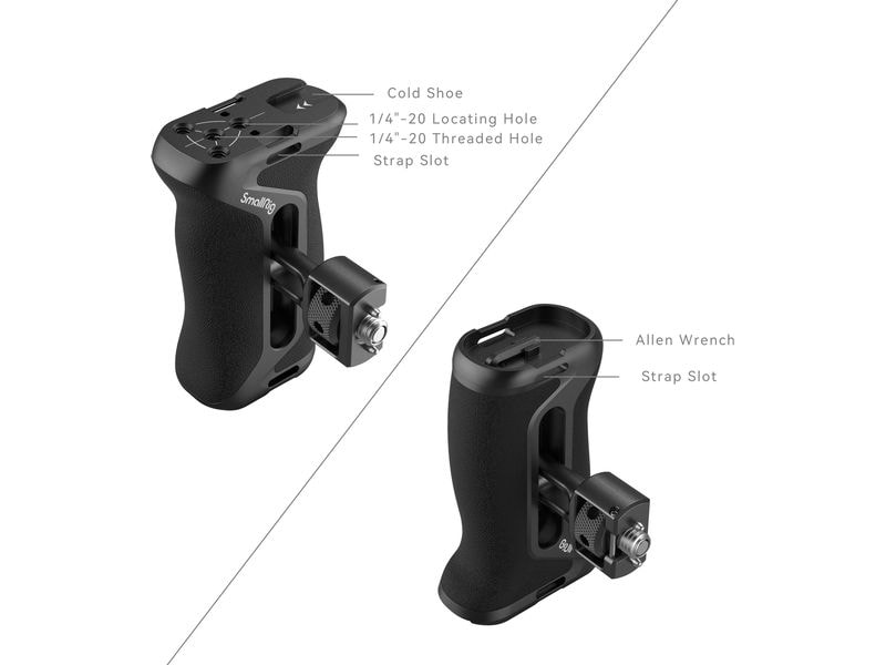 Smallrig Seitenhandgriff mit Two-in-One-Fixierschraube Handgriff mit 1/4