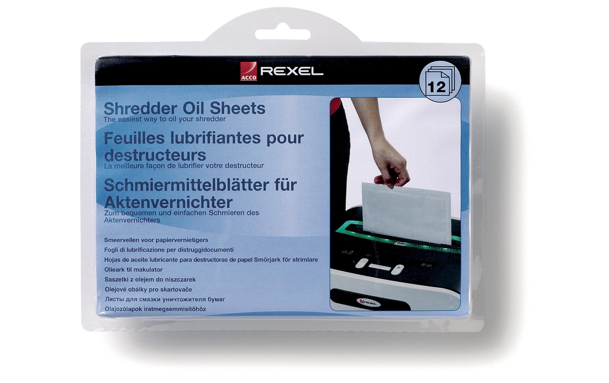 Ölpapier für Aktenvernichter 12 StückÖlblätter für Aktenvernichter, 12 Stk.