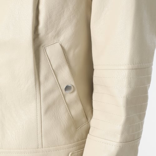 Veste Biker Femme Love Lavine Beige
