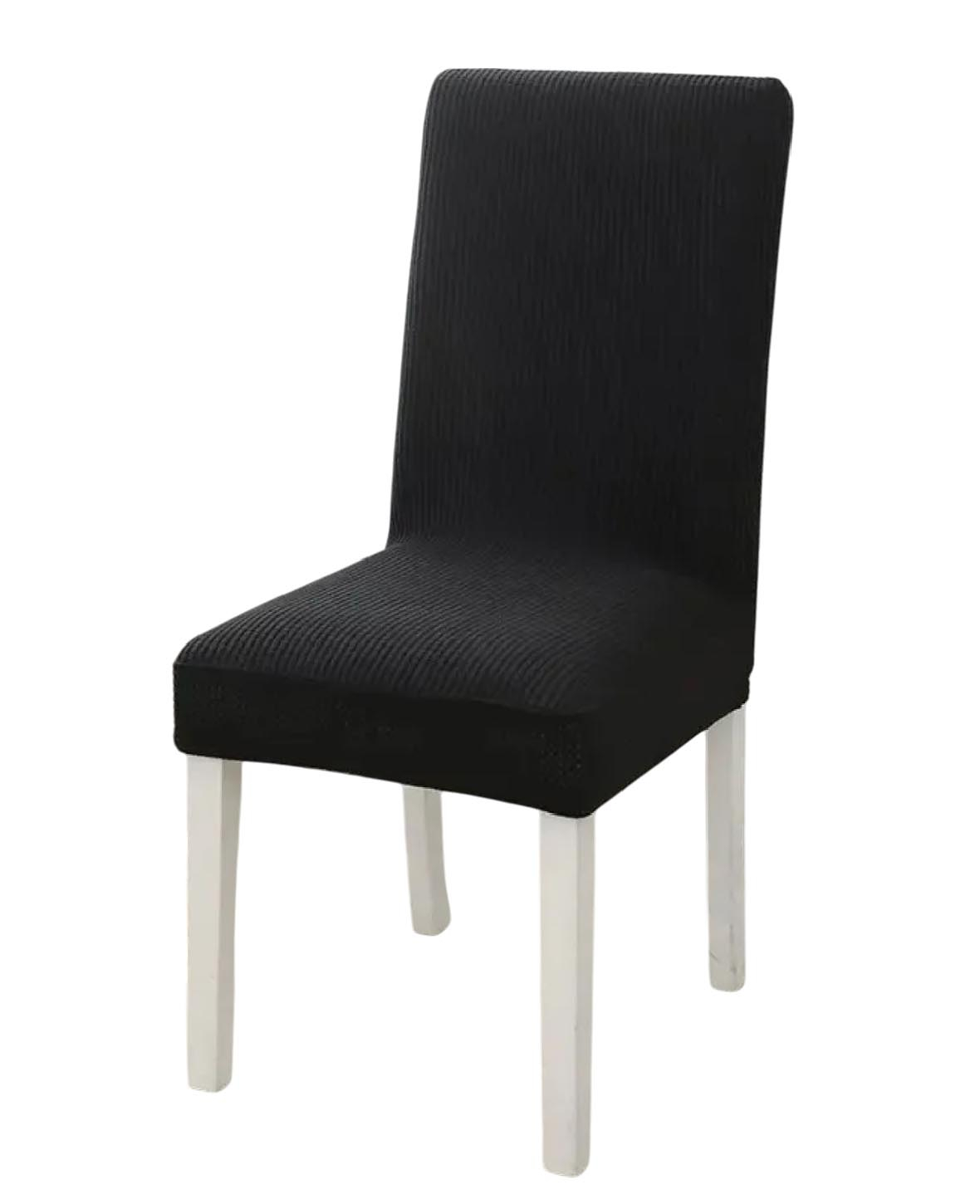 (35x60cm) Stretch Stuhl Überzug Home Deko Moderne Stuhlhusse - Schwarz