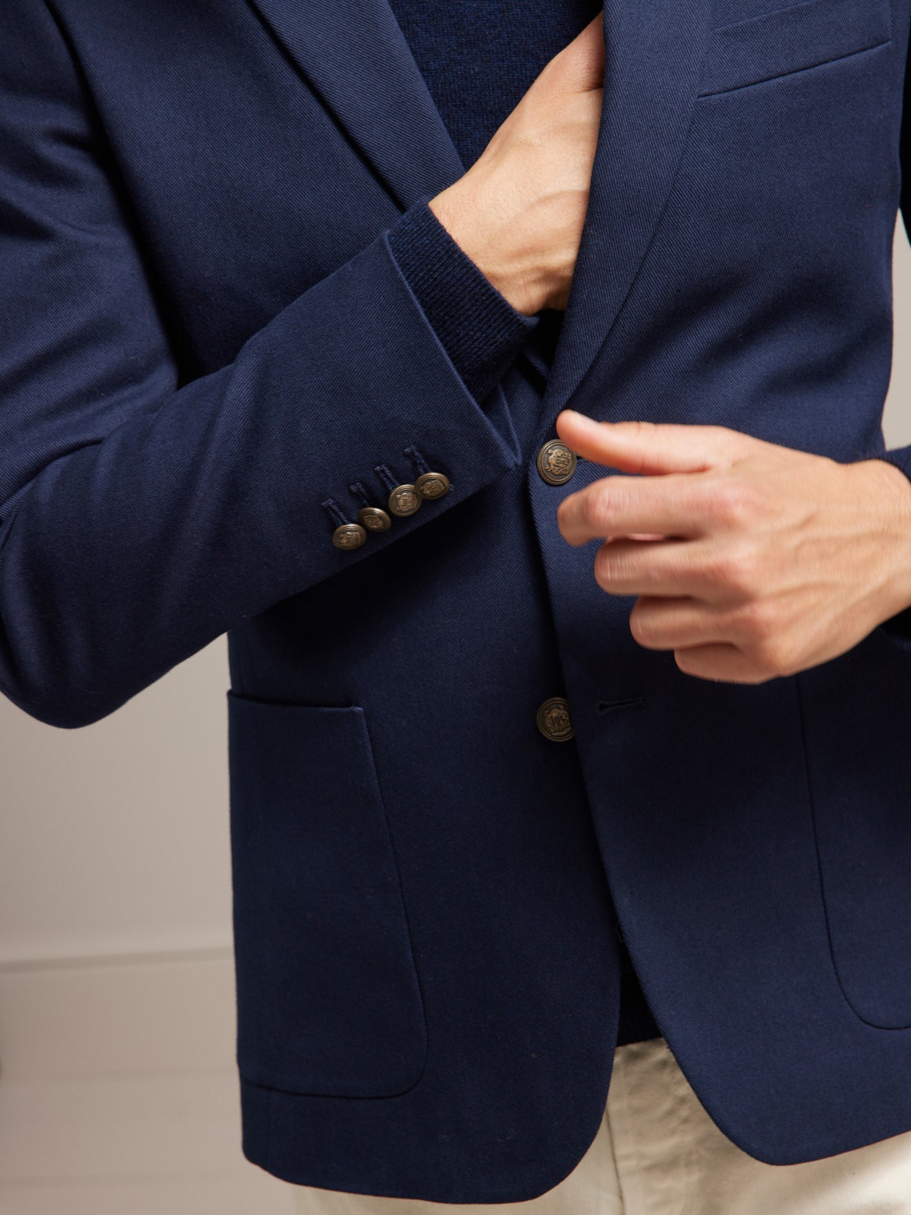 Blazer tissu natté homme