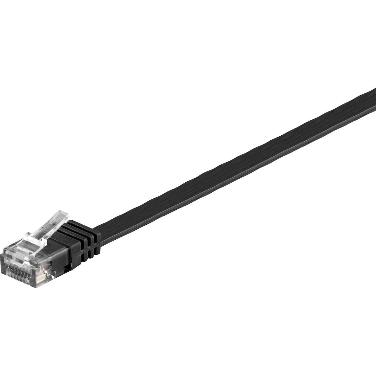 Goobay CAT 6 flat patchkabel, U/UTP, svart