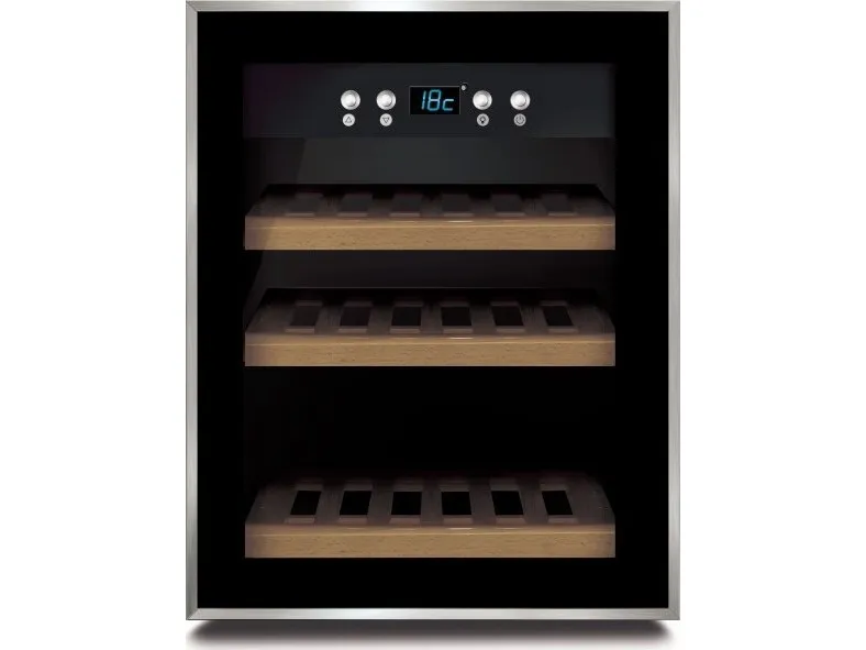 Caso WineSafe 12, Fritstående, 12 flaske(r), 80 W, F, Indvendig belysning, Sort