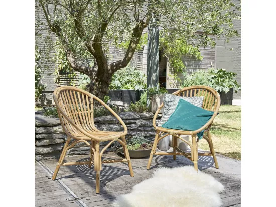 Fauteuil en rotin (lot de 2)