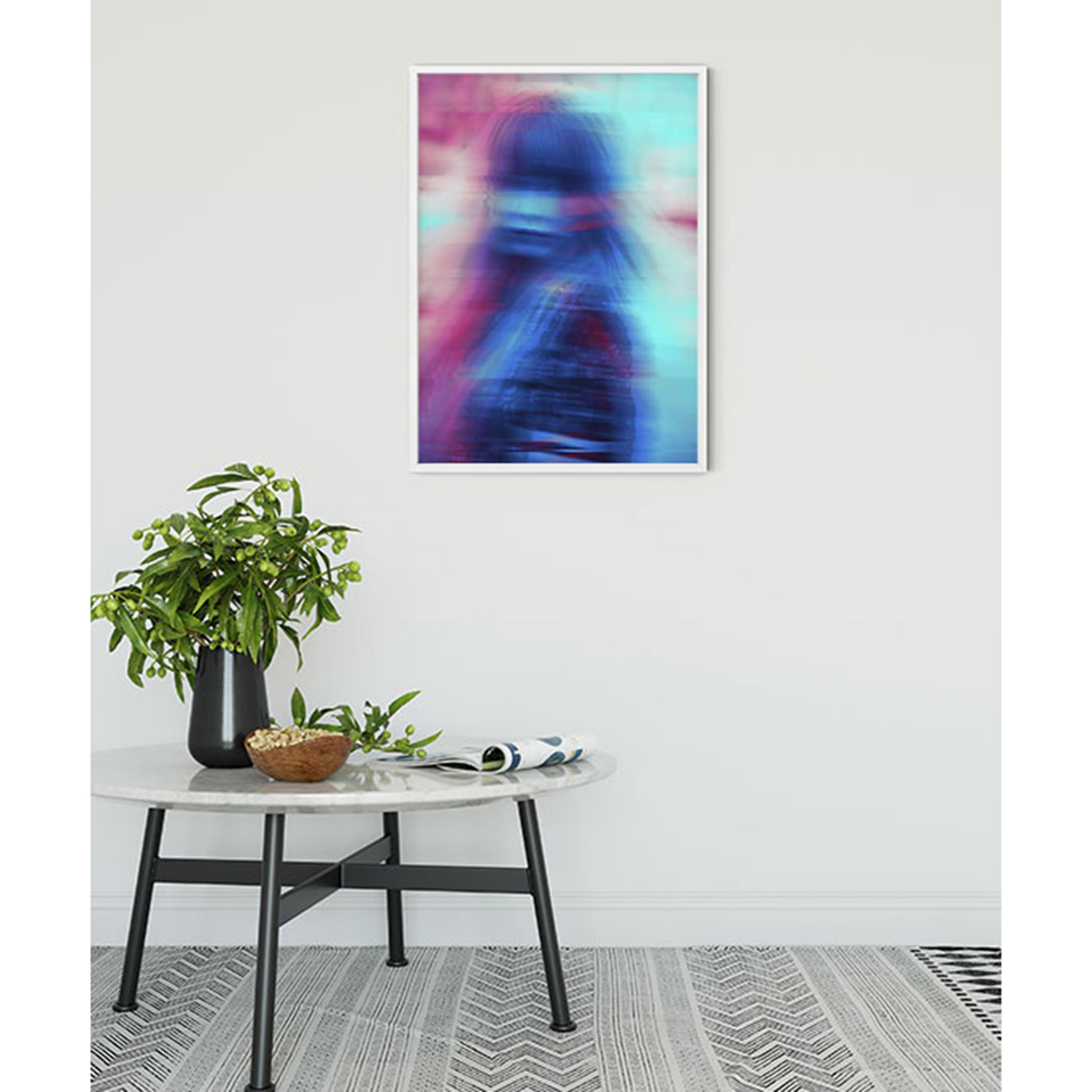 Wandbild NEON GIRL - bunt - 50x70 cm