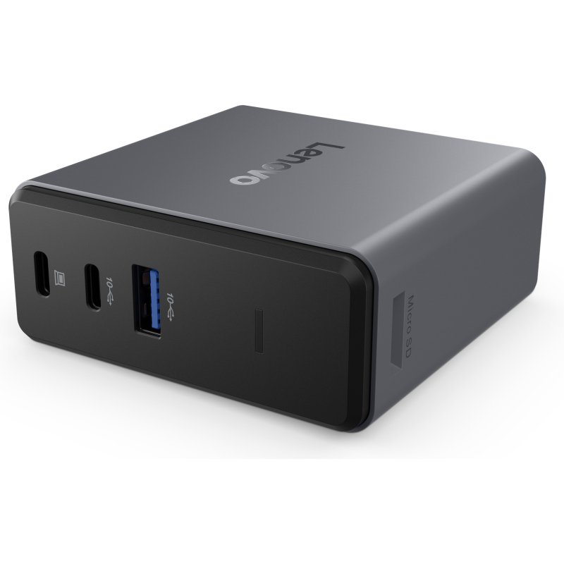 Lenovo X9 Charging GaN Dock Avec fil USB 3.2 Gen 2 (3.1 Gen 2) Type-C Gris