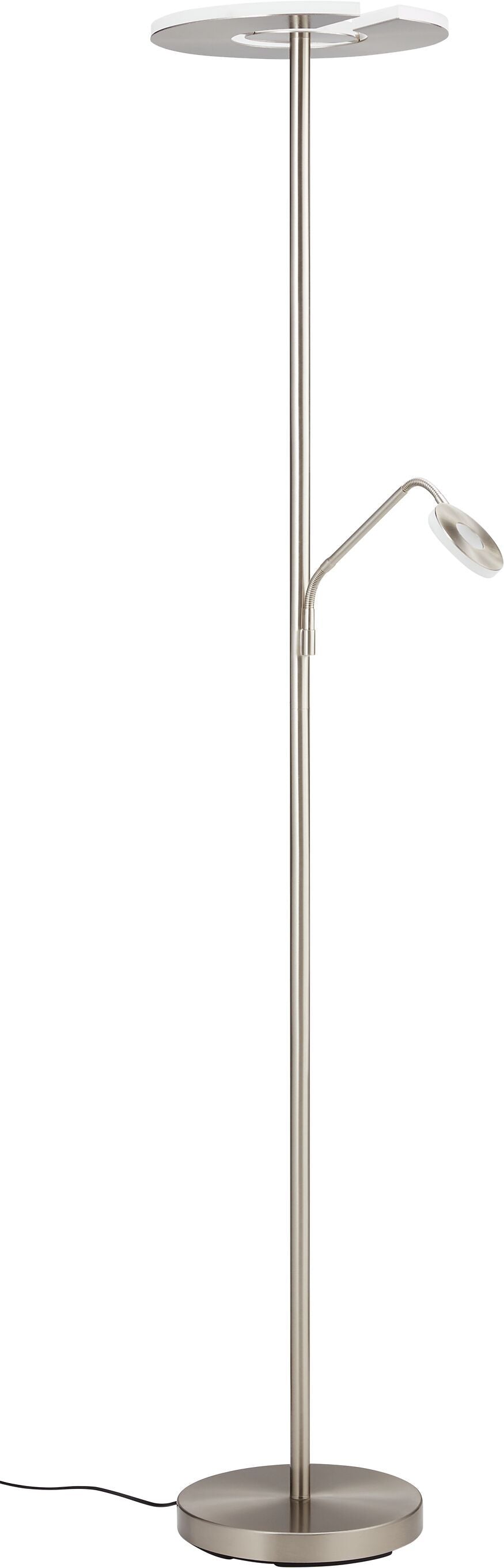 RICCO II Stehleuchte - Silberfarbig / B: 28.5 cm x T: 35.0 cm x H: 180.0 cm