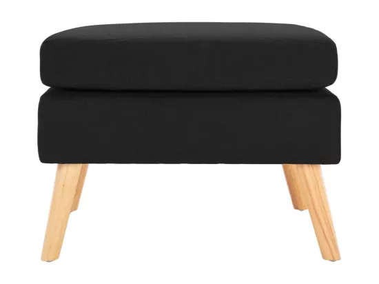 Repose-pied Noir Tissu