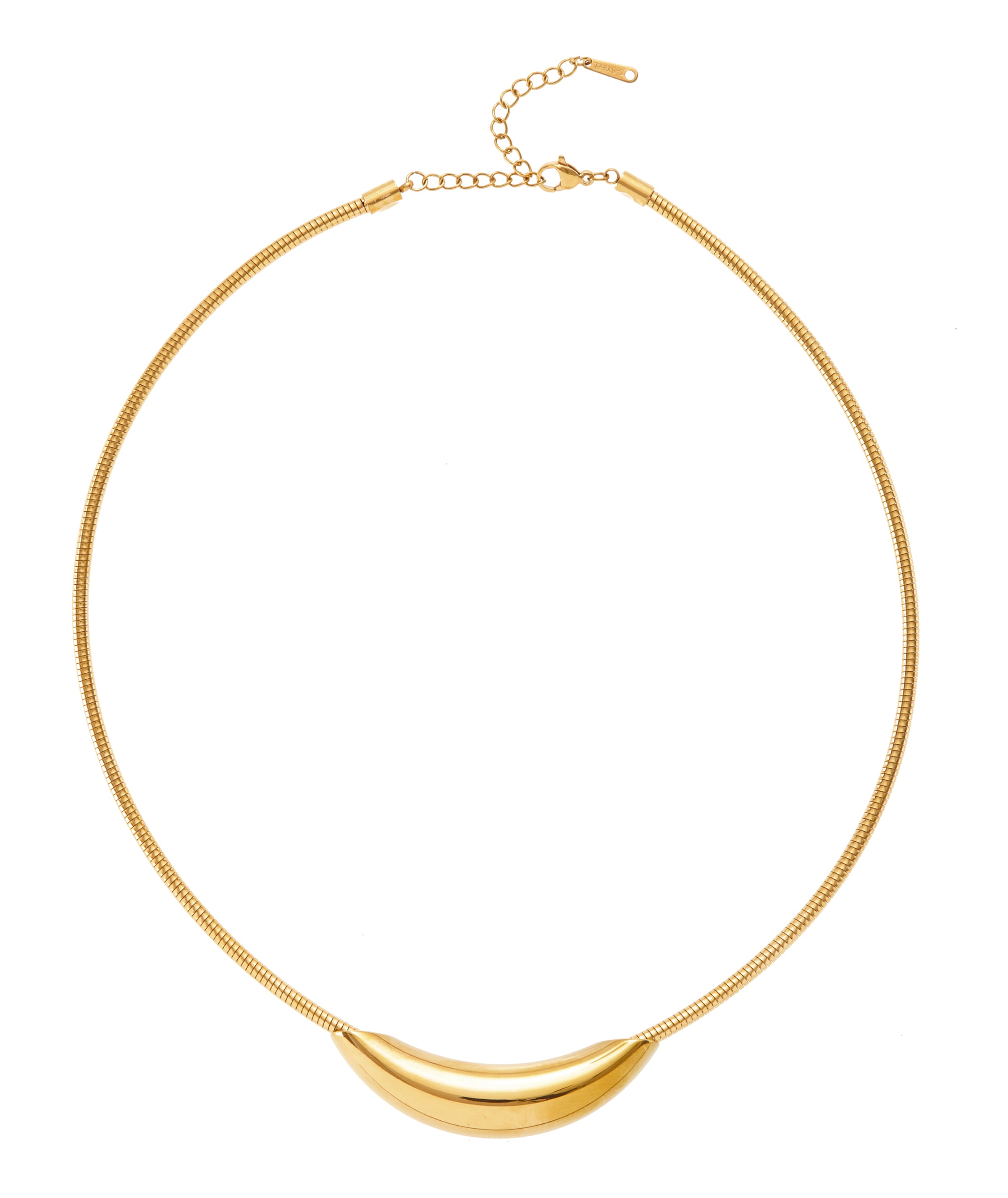 LASCANA Schlangenkette »Halskette mit Röhrchen Anhänger« Collier mit Goldbeschichtung