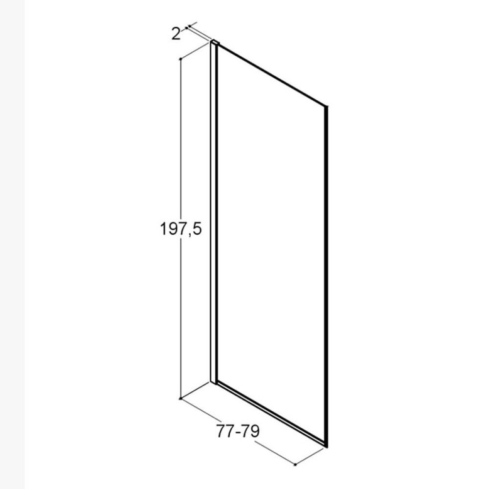 DUSJVEGG SCANBAD MATCH FAST SATIN/FROSTET GLASS 80 CM