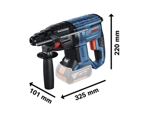 Bosch Professional GBH 18V-21 accuboorhamer, zonder accu en lader