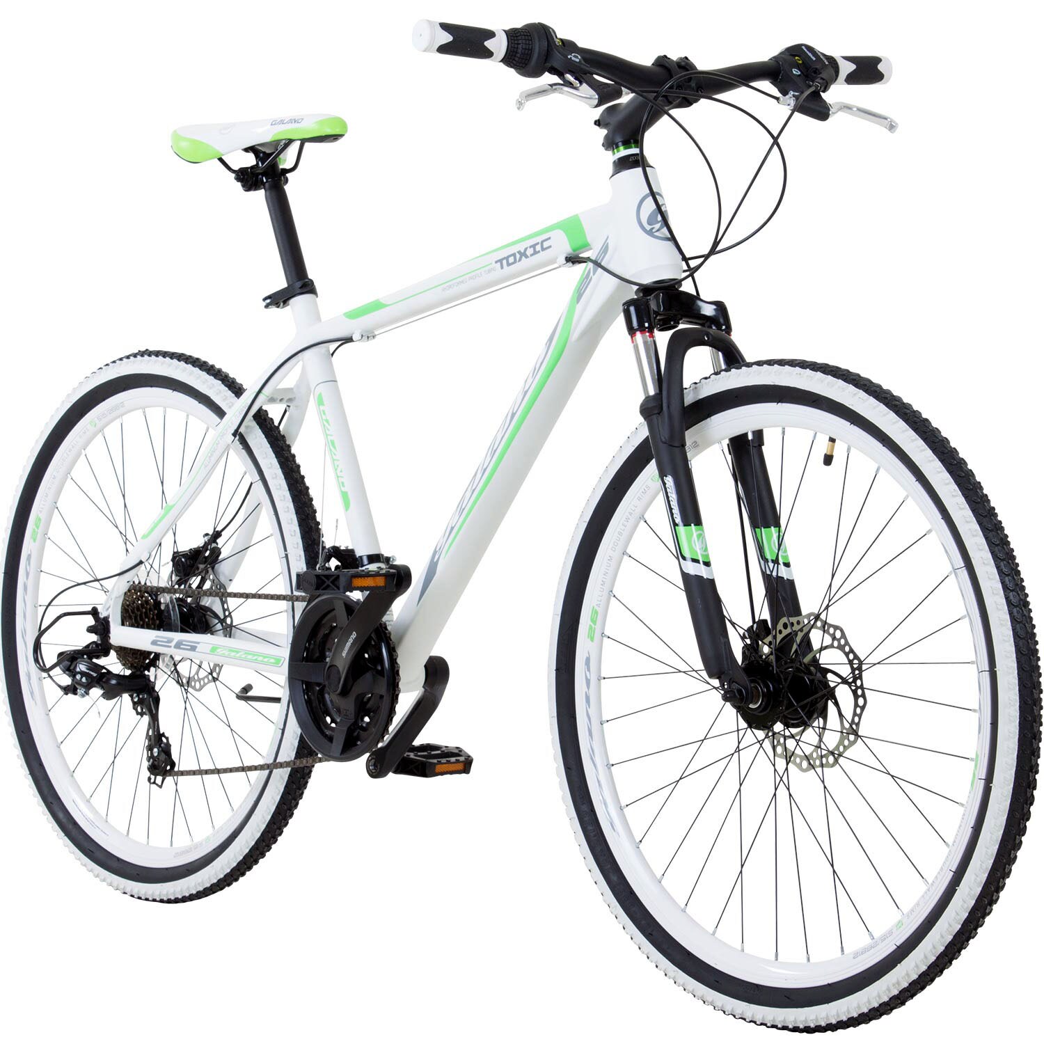 Galano Toxic 26 Zoll Mountainbike 145 - 185 cm MTB Hardtail Fahrrad 21 Gänge Scheibenbremsen Damen Herren Jugendliche unisex