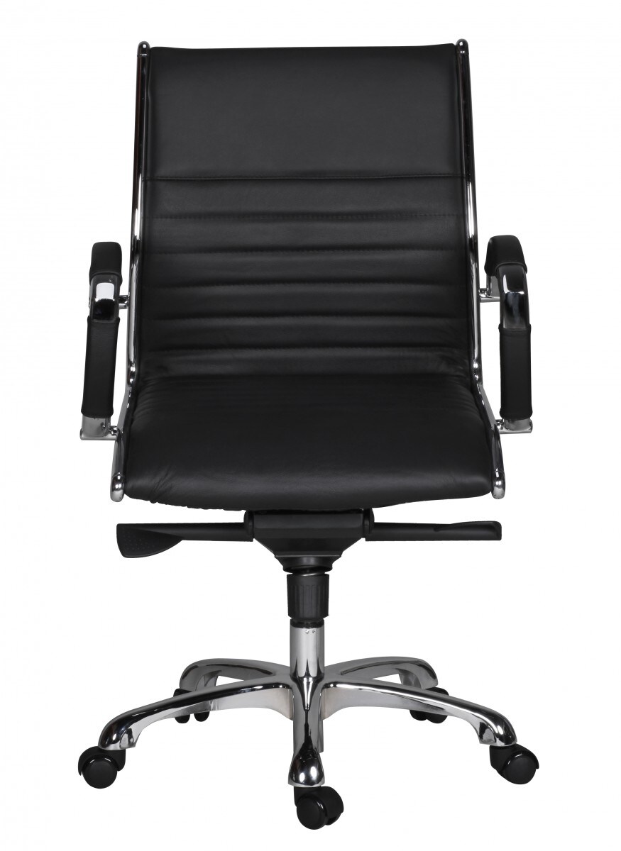 KADIMA DESIGN Bürostuhl SECCHIA Echtleder, ergonomisch, Aluminium Fußkreuz, 5-Punkt Multiblock, bis 120 kg