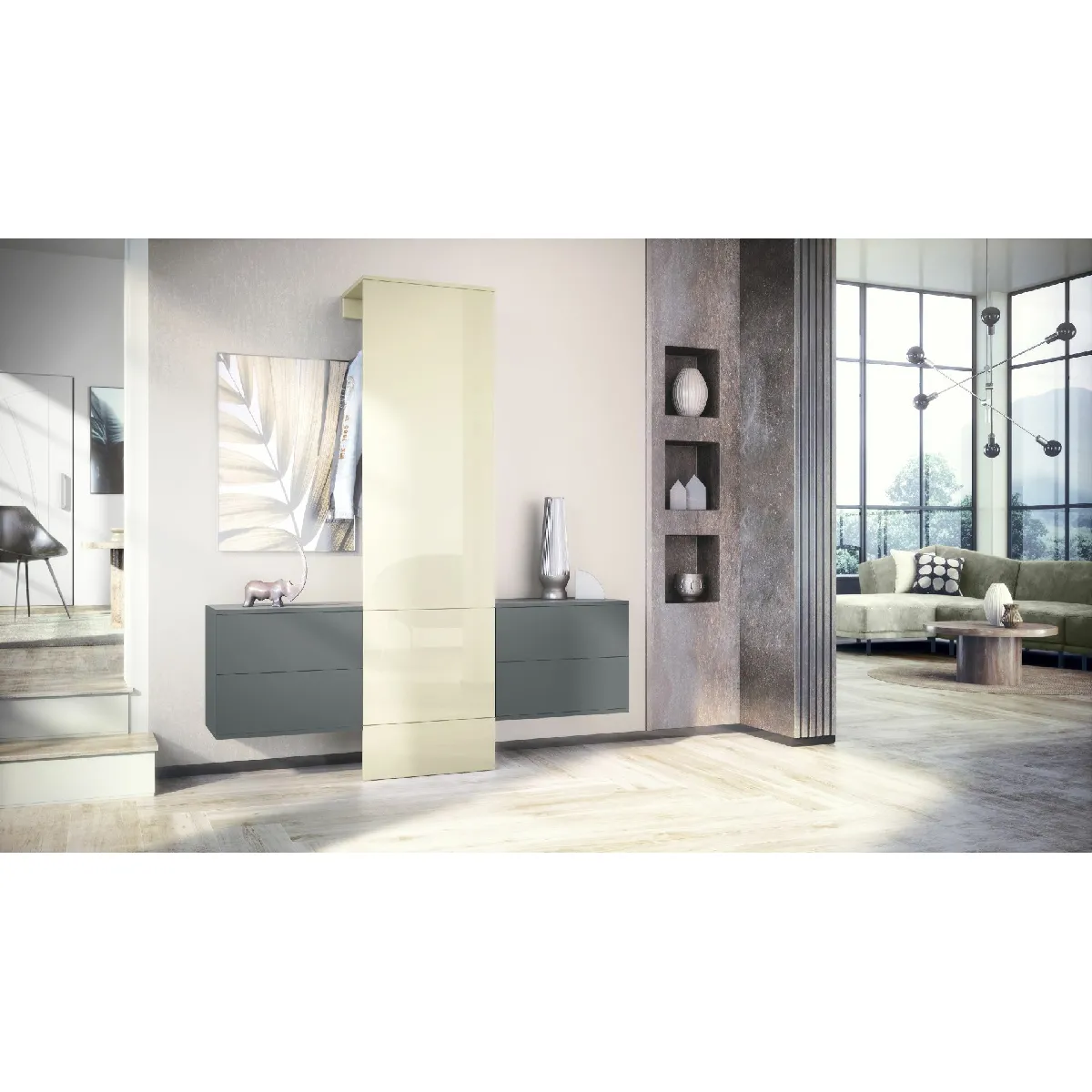 MPC Vestiaire Gris et Crème