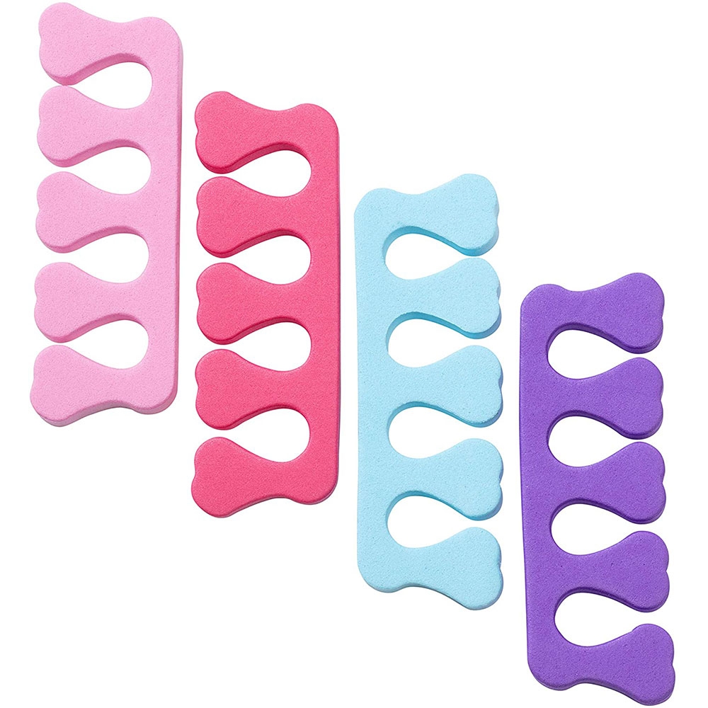 (10er Set) Zehen Finger Trenner Lackierhilfe Schaumstoff Zehenspreizer Pediküre / Maniküre - Div. Farben