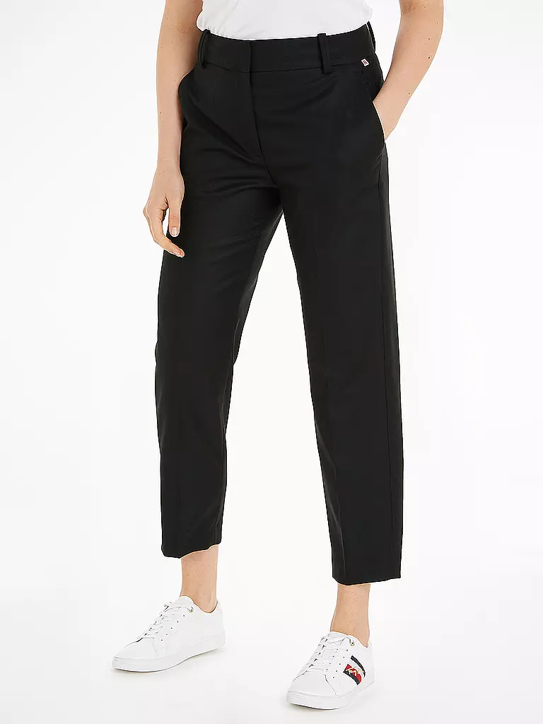 TOMMY HILFIGER Businesshose 7/8 schwarz