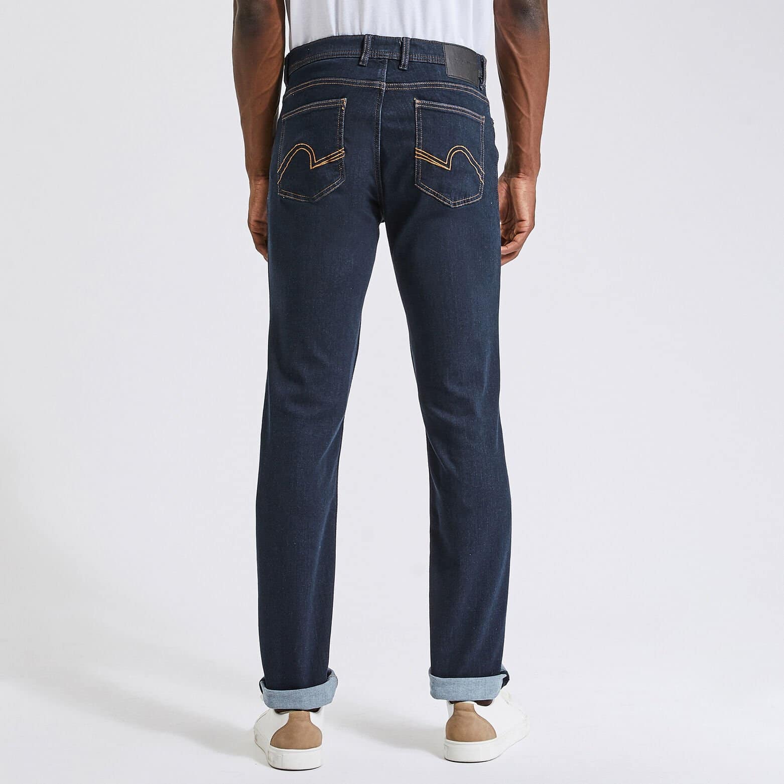 Jean slim urbanflex en polyester recyclé Bleu