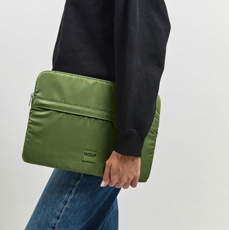 Wouf - Laptop Hoes - Groen - 100% Polyamide