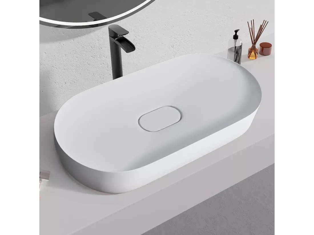 Vasque En Conglomérat Rea Iris 71 White