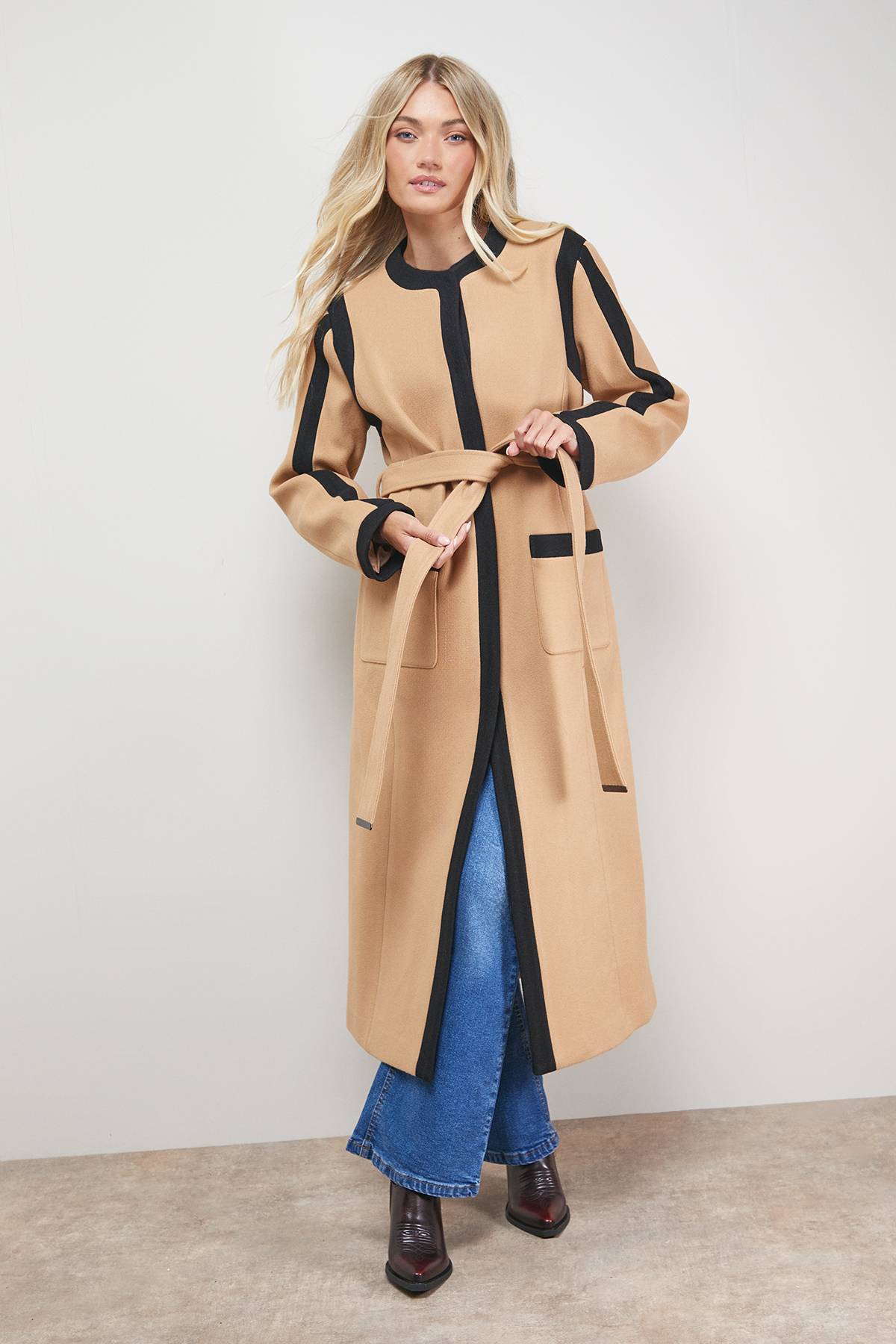 Oasis Manteau à Liseré