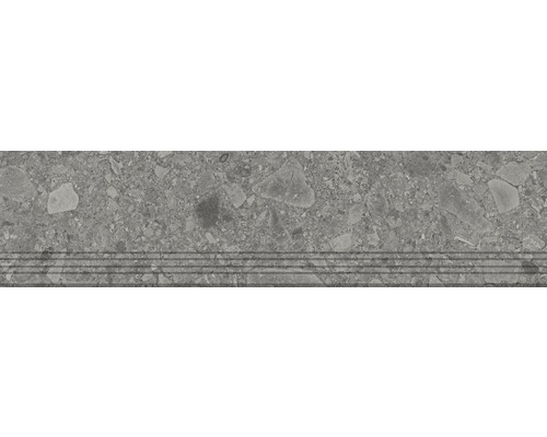 Porseleinen steengoed traptegel Donaugrijs 30 x 120 cm