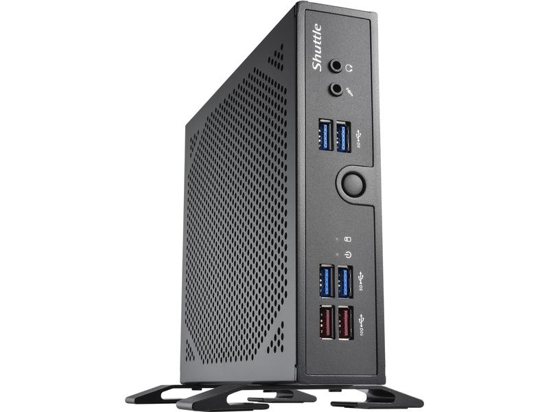 Shuttle Barebone XPC slim DS50U5 Lüfterloser 1,3 Liter PC im Industrie-Design mit integriertem ULV Prozessor