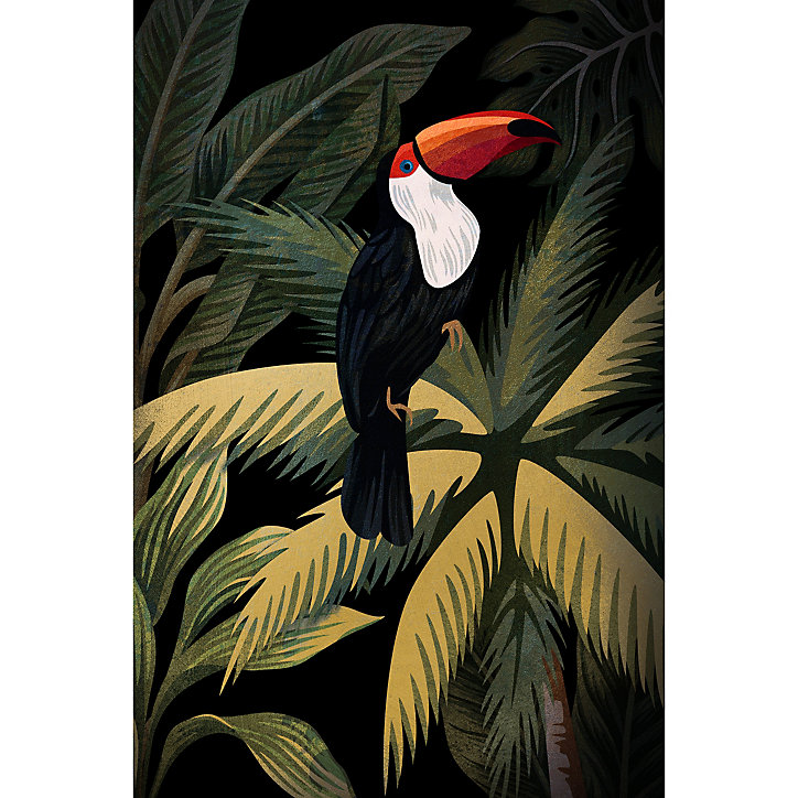 Toile imprimée Toucan tropical 60 x 90 cm Dada Art