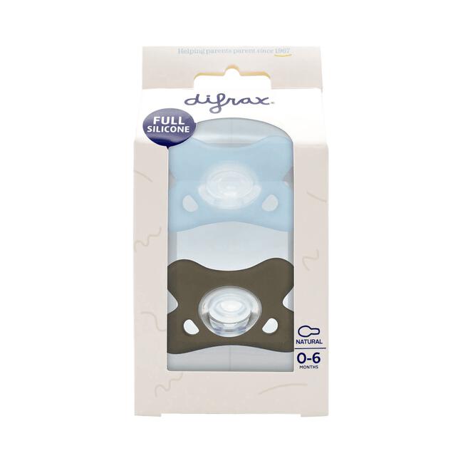 Difrax Fopspeen Natural Siliconen Ice/Clay 0-6 Maanden